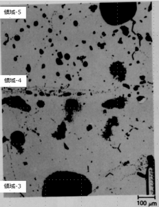 図33(b)　8E粒子の領域-3～領域-5の拡大金相