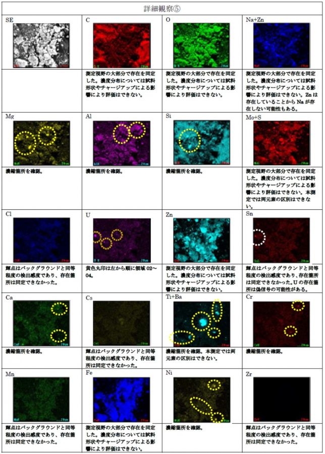 図7 FE-SEM/EDS観察結果（詳細観察④）