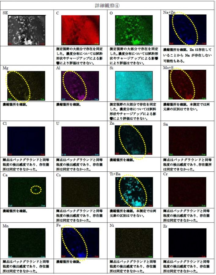 図6 FE-SEM/EDS観察結果（詳細観察④）
