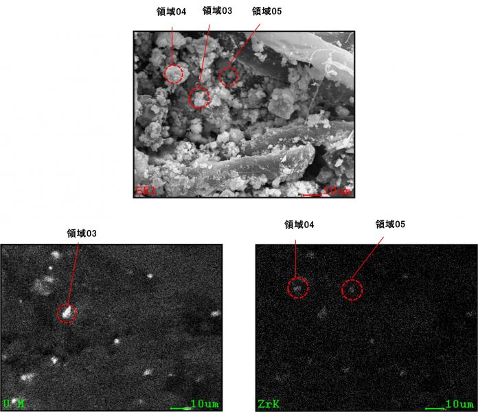図10 2PEN2103 領域02中央付近を中心としたEDS点分析のスペクトル Pt, Pd：蒸着材料元素 Ni：定量下限以下