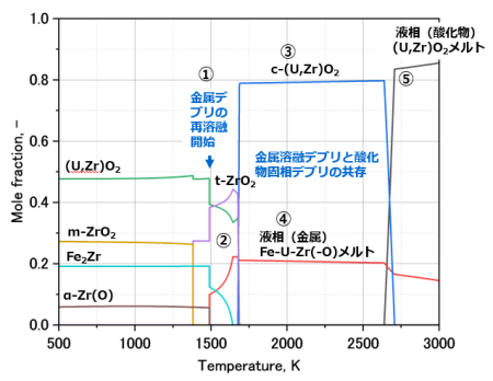 図２(a)　下部プレナムデブリの再溶融解析[10]