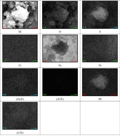 付図4.3-28 2PEN2103領域07の中央付近を中心としたEDS点分析のスペクトル